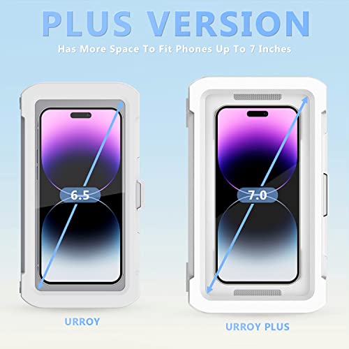 Image of URROY Shower Phone Holder Waterproof, 360 Rotation Shower Phone Case, Anti-Fog High Sensitivity Universal Cover Mount Stand for Bathroom Wall Mirror Bathtub Kitchen, Gift for Men Women