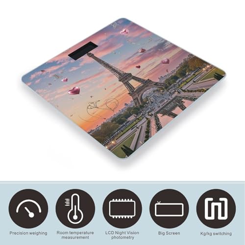 Báscula Digital de Baño con Pantalla LED y Vidrio Templado miniatura 3