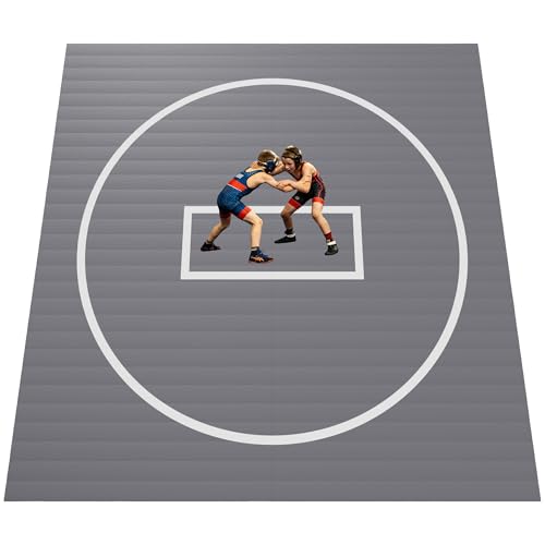 GianToucan Wrestling Mat for Home x x 1.25 Grappling Mat for Wrestling MMA BJJ Jiu Jitsu Judo Gym Roll-Up Wrestling Practice Mat for Kids & AdultsEasy to Clean Indoor/Outdoor Gray