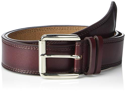 Stacy Adams Men s Dylan 40mm Burnished Leather Belt, Burgundy, 44