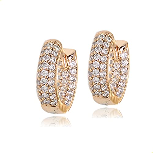 Aretes, Sports IMPERO JEWELRY Aretes En Oro 18k Lamin Con Cristales Corte Diamante P/mujer