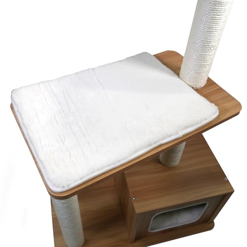 Torre moderna para gatos con poste para rascar interior miniatura 7