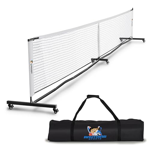 Deluxe Heavy Duty Pickleball Net with Wheels –...