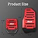 3PCS Car Non-Slip Aluminum Alloy Pedal Pads, Manual Transmission Brake Pedal Covers, Sports Gas Fuel Petrol Clutch Foot Pedals, Anti-rubbing Car Clutch Pedal Kits Suitable for Car SUV ATV (Red)