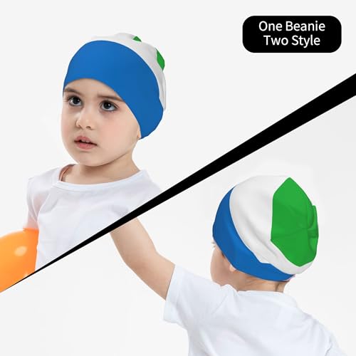 Flag of Sierra Leone Children Hip Hop Knitted Hat Kids Elastic Leisure Knit Cap Warm Sleep Beanies Black4