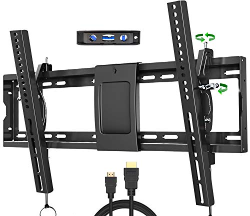 FOZIMOA Tilt TV Wall Mount Bracket for Most 32-86 Inches TVs, TV Mount with VESA up to 600x400mm, Fits 16, 18, 24 Studs and Loading Capacity 165 lbs, Low Profile and Space Saving WLT103M
