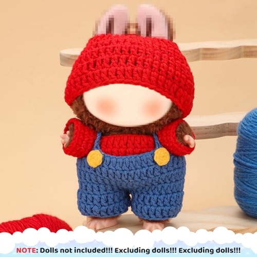 Image of Fancyku Crochet Kit for Beginners, 4 and 6 Inch Figures, Mario