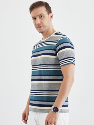 Image of Pivl Men's Summer Striped Style Trendy t Shirt