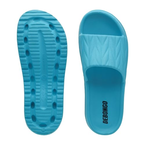 Image of DEBONGO Textured Comfortable Slider for Women | EVA Open Toe Sliders with Textured Upper and Cushioned Sole | Easy Slip-On Sandals for Relaxed Styling and Movement