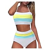 [haut De Bandage Sexy] Noeud De Cravate Avant À L'arrière, Rembourrage Amovible, Bandelette Djutable, Haut De Bikini Push Up; [occasions] Maillots De Bain De Grande Hauteur , Parfait Pour Les Vacances Tropicales, La Plage, L'été, Le Parc Aquatique, La Piscine Et Ainsi De Suite; [taille] Plus Size Siwmsuits Pour Les Femmes, S / M / L / XL Pour Les Options; Pour Bien S'adapter, S'il Vous Plaît Référer À Notre Tableau De Taille Avant De Commander. Package Include 1 Set Swimwear