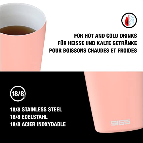 Sigg, Coffee Travel Mug Neso Pure Ceram, with Tritan Lid, Dishwasher Safe, Lightweight, BPA Free, 18/8 Stainless Steel, Pink - Image 4