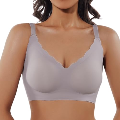 Push Up Bras for Women No Underwire Full Coverage Brassiere Smooth Wireless T-Shirt Basic Everyday Bra 3 Pack3