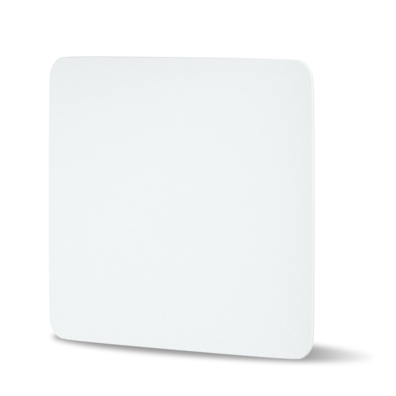 Superglide Premium-Glas-Mauspad, Silikatglasoberfläche, rutschfest, vollständig geformt, hochdichter Silikongummi, 49 x 41 cm (M, Weiß)