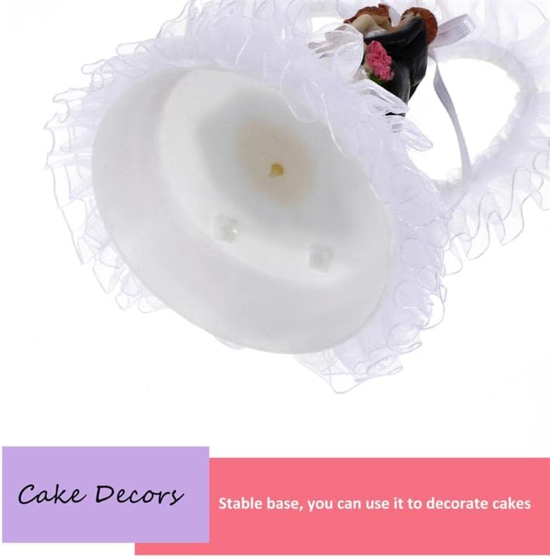 Miniatura 9 de KIPETTO Decoración romántica para tarta de boda, decoración romántica de novia y novio para boda, día de San Valentín, aniversario, fiesta de