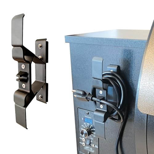 KU-koruo Pellet Grill Smoker Magnetic Power Cord Organizer for Traeger Pellet Grills and Smokers - Metal Material with Strong Magnet for Tangle-Free Cord Storage, Fits Most Pellet Smoker Accessory
