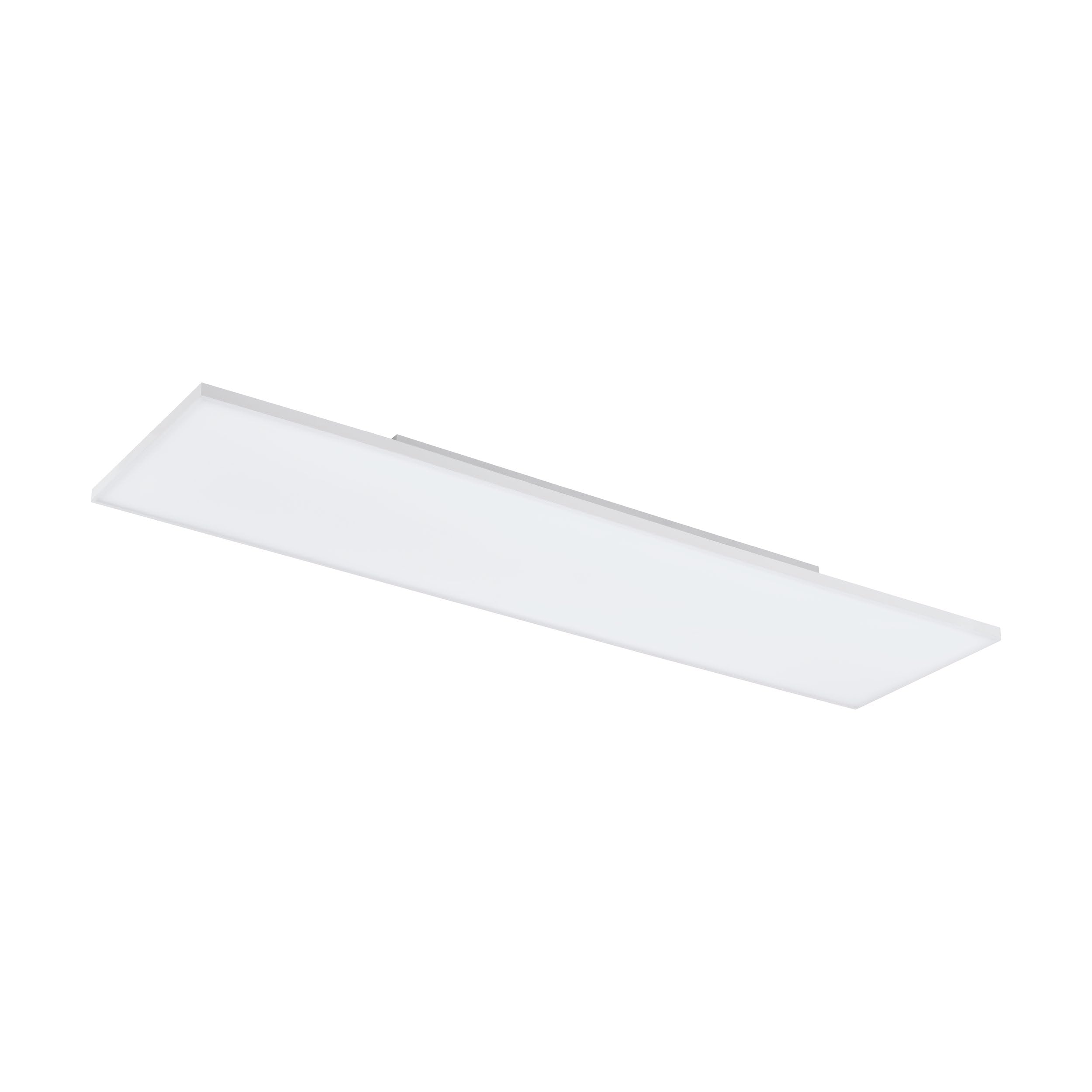 EGLO Deckenleuchte Turcona, LED Panel aus Metall und Kunststoff | rahmenlose Deckenlampe in weiß, Deckenbeleuchtung wamweiß, Flurlampe Decke 120 x 30 cm