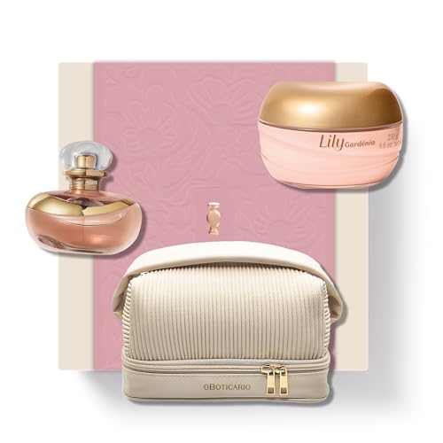 O BOTICARIO Lily Gardenia Elegant Bloom Gift Set, Regal Fragrance