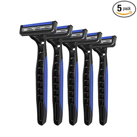 LetsShave Pro 2 Disposable Razor For Men, Pack of 5, Stainless Steel Shaving Blade Made In South Korea, Open Flow Twin Razor Blade With Pivot Head, Manual Shaving Razor for Men