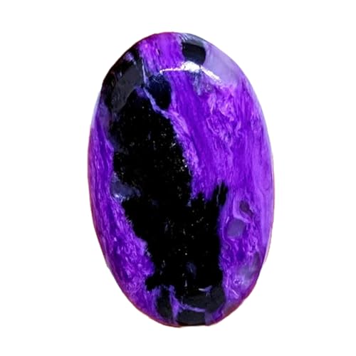 Charoite naturelle cabochon ovale violet 32x19x7mm pour collier DIY