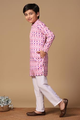 Image of Fashion Dream Boy's Cotton Blend Printed Kurta Pant Set|Kurta Set|Kurta And Pant Set|Kids Ethnic Set|Ethnic Set