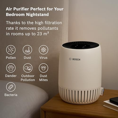 Bosch Air 500 Air Purifier - Removes Pollutants, Includes Air Filter and Sleep Mode (< 25 dB(A)) - For Rooms up to 23 m² - With USB-C Charging Port - CADR: 100 m³/h - Image 3