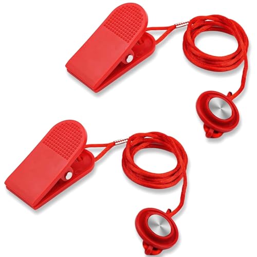 DSVIMOY 2 Pcs Universal Treadmill Magnet Safety Key, Magnetic Safety Switch Round, Treadmill Safety Key Replacement for Most Treadmills Running Machines