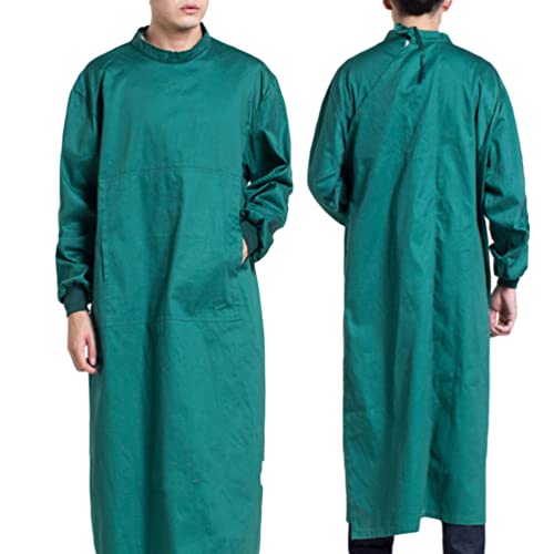Milisten - Batas de aislamiento médico para médicos y enfermeros, talla S Verde verde oscuro S