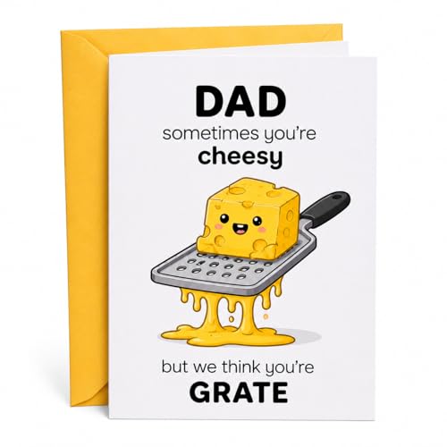 Funny Birthday Card for Dad Hilarious Greeting Card for Fathers Day Humorous I Love You Dad Card From Kids Son Daughter Wife