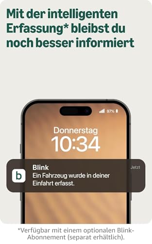 Blink Outdoor 2K+ Kamera mit Blink Mini 2K+ Innenkamera (neueste Generation), Schwarz, inkl. Sync Module Core – Ansicht 6