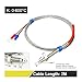 BNLUKQTST K Type Screw Temperature Probes M6 Thermocouple Sensor with Wire Stainless Steel Industrial Sensor(K-2M)