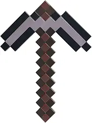 Minecraft Netherite Pickaxe Costume Accessory, Official Plastic Dress Up Prop, One Size