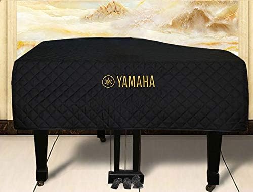 NIANWUDU Sheet Music Northwest Piano Cover for Yamaha C2 Piano 5'8" with Embroidery 5'8" - Quilted Black Nylon with Side Splits