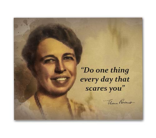 Eleanor Roosevelt Quotes Wall Art, 8"x10" Unframed Art Print - Stunning Inspirational Wall DÃ©cor. Great for Teachers, Librarians and Historians