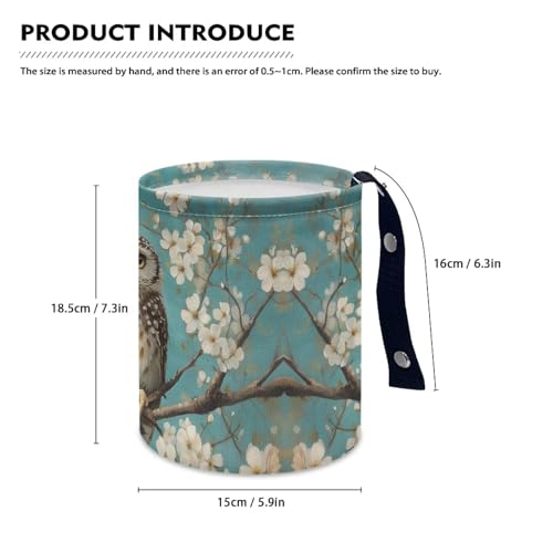 Image of Owl Floral Car Trash Can Garbage Bin Universal Hanging Cars Garbage Can Cars Interior Accessories Fit Most Vehicle SUV Truck