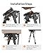 MidTen Rifle Bipod 6-9 Inches, Lightweight Tactical Shooting Sling Stud Bipod, Heavy Duty Non-Slip Feet for Hunting, Aluminum