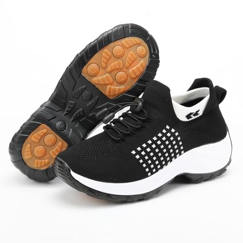 Comfort Wear Orthowear Shoes for Women Men Orthopedic Cushion Shoes Anti-Slip Air Nurse Shoe Breathable Mesh Fashion Sneakers for Women Plantar Fasciitis Unisex Adjustable Elastic Strap Trainers3