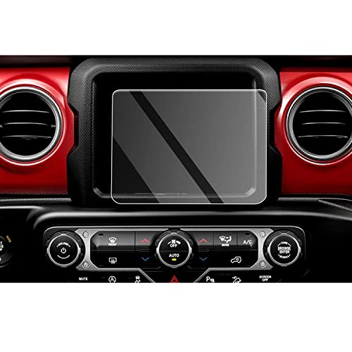 CDEFG for 2018 2019 2020 2021 2022 2023 Wrangler JL/Gladiator JT Center Control Touchscreen Navigation Touch Screen Protector, HD Clear Tempered Glass 9H Scratch Resistance (for 8.4" Screen)