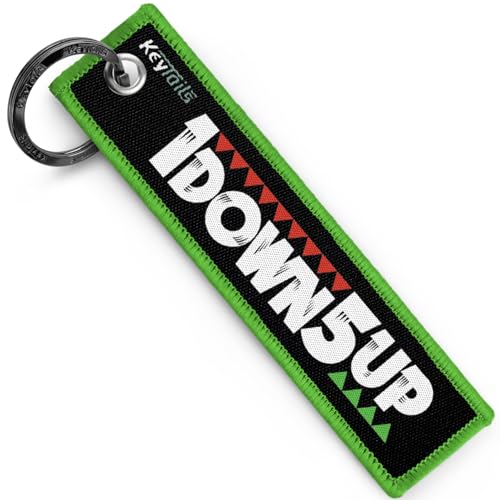 KEYTAILS Keychains Premium Quality Key Tag for Motorcycle Scooter ATV UTV [1 Down 5 Up - 65432N1]