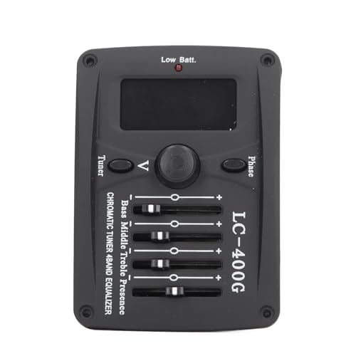 Ecualizador de 4 bandas para guitarra acústica, preamplificador con afinador cromático y captador piezoeléctrico, modelo Aramoxgoqw3ecmfa miniatura 3