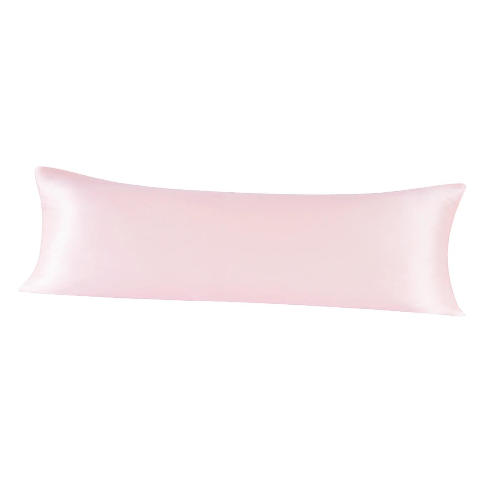 Taie d'oreiller longue en soie rose pour un sommeil cocooning absolu