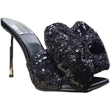 Jeffrey Campbell Bow-Down Heels Black Sequins 8