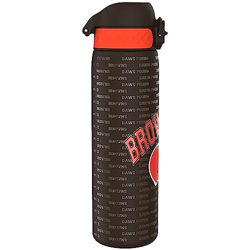 Ion8 NFL Cleveland Browns Lightweight Steel Water Bottle, 600 ml/20 oz, Non-Insulated, Leak Proof, Easy to Open, Secure Lock - Image 4