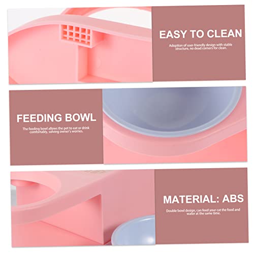 Beaupretty Bebedouro para gato de estimação tigela de comida para gaiola de estimação tigelas de gat