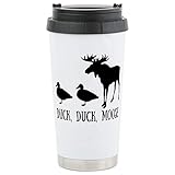 CafePress Duck,Duck, Moose Stainless Steel Travel Mug, Insulated 16 oz. Coffee Tumbler