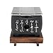 Mini Griglia per Barbecue Giapponese, Griglia da Tavolo a Carbonella con Teglia e Base in Legno, Portatile per Balcone Esterno e Patio