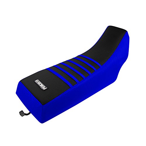Enjoy Mfg Seat Cover - Compatible Fit for Yamaha Banshee - Blue Sides/Black Top/Blue Ribs #112
