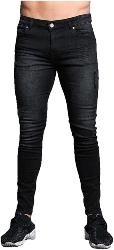 Amazon.com: NP Slim Fit - Pantalones de mezclilla para hombre, con tira  lateral, estilo informal, longitud completa, pantalones de mezclilla : Ropa,  Zapatos y Joyería