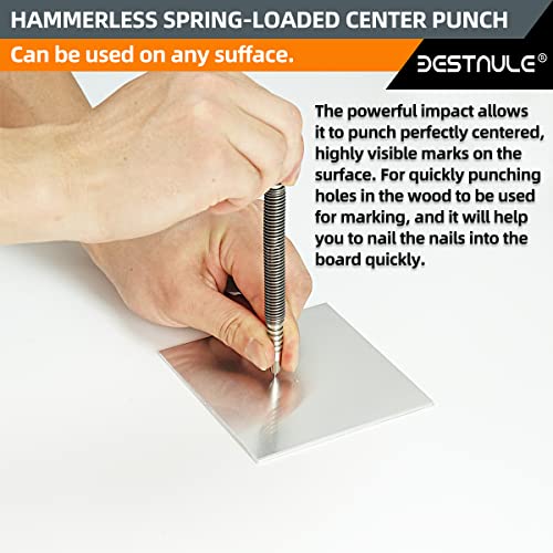 Bestnule 4-Piece Nail Setter Dual Head Nail Set & Dual Head Center Punch & Hammerless Cold Chisel & Hinge Pin Remover Punch Set, Nail Setter Features 1/8-In, 3/32-In, 3/16-In, 1/16-In, 5/16-In, 1/8-In #TOP5