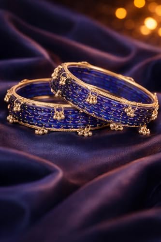 Image of Shining Diva Fashion 16 Pcs Trendy Stylish Glass & Kashmiri Ghungroo Bangles Set for Women & Girls | Traditional Festive Wedding Party Jewellery