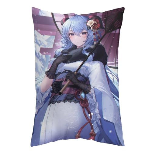 枕カバー 甘雨 原神 ピローケース 50cm*30cm まくらカバー 寝具カバー ファスナー式 抱き枕 クッション 吸汗速乾 静電気対策強化 ソファクッションカバー 快適 肌に優しい 軽量 柔らかい ホテル品質 四節通用 家庭用 アニメ キャラクター グッ